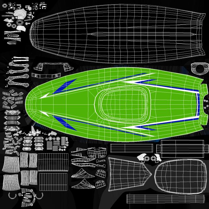 3D model Jet Surfboard Folded