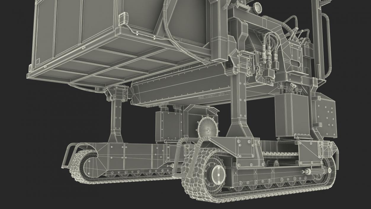 3D Ochiai OHC-W Tea Harvester Used Rigged model