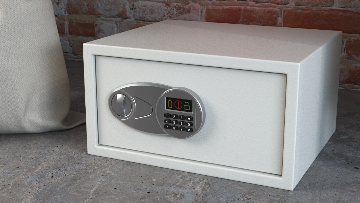 3D Digital Safe White model