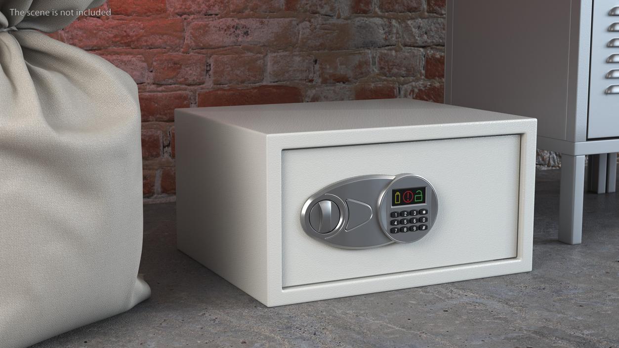 3D Digital Safe White model