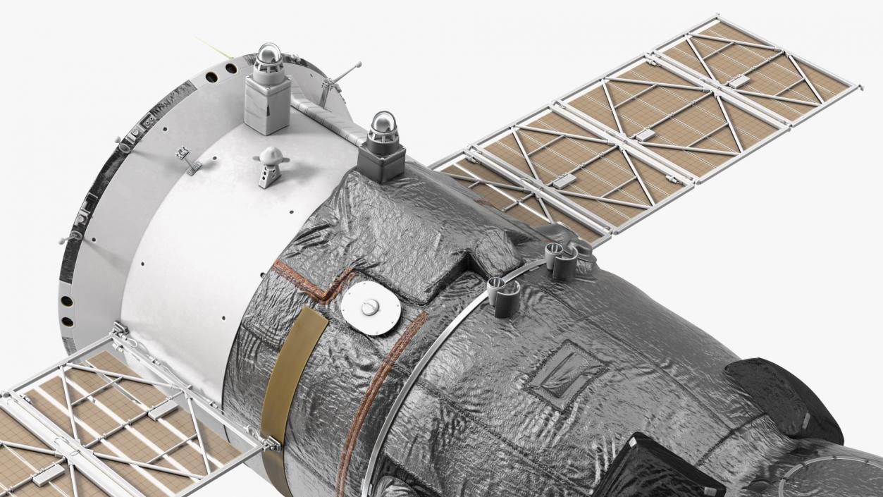 ISS Zvezda Module with Progress Spacecraft 3D