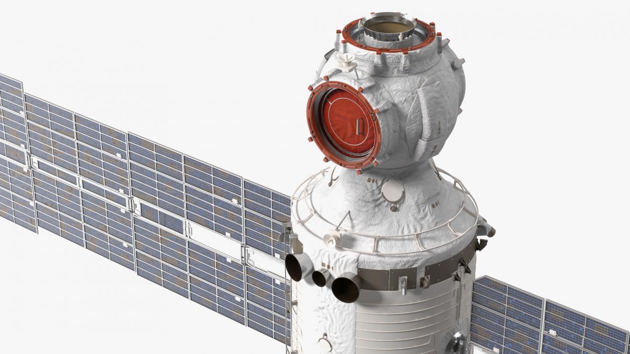 ISS Zvezda Module with Progress Spacecraft 3D