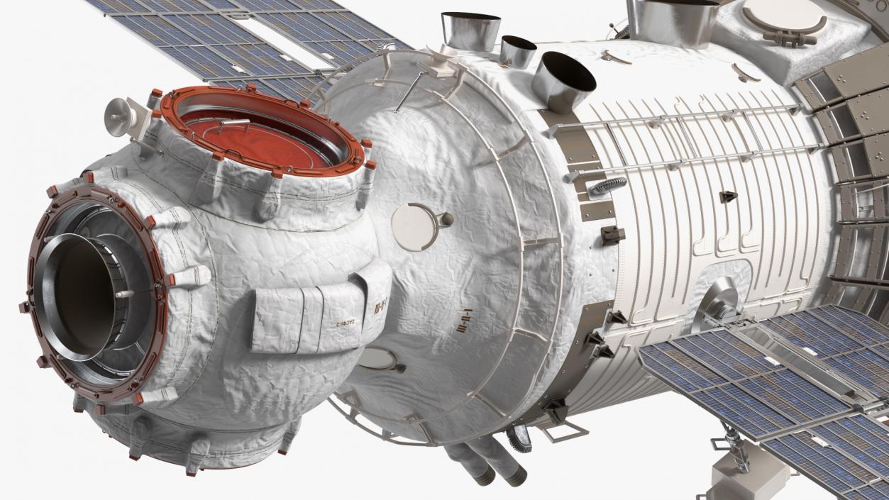 ISS Zvezda Module with Progress Spacecraft 3D