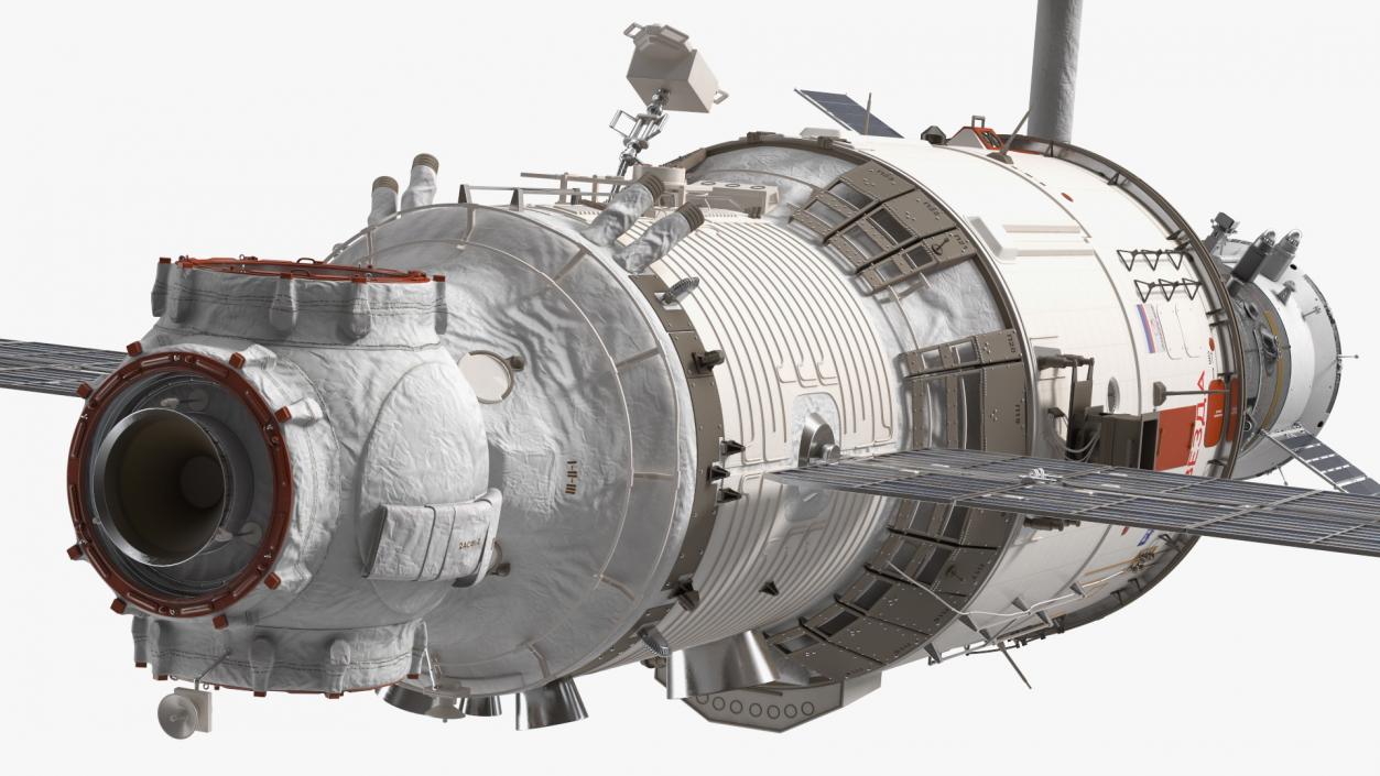 ISS Zvezda Module with Progress Spacecraft 3D