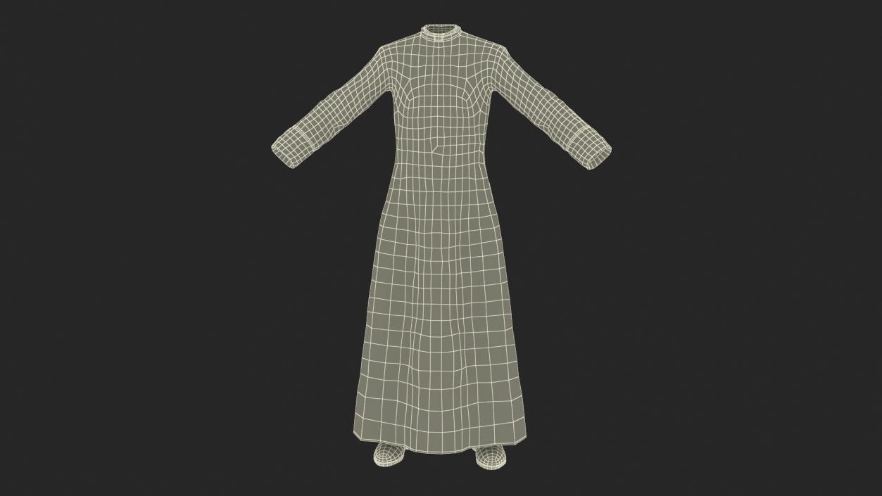 3D Black Priests Robe model