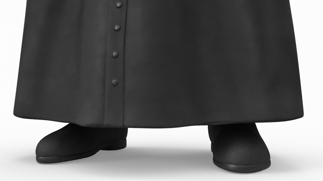 3D Black Priests Robe model