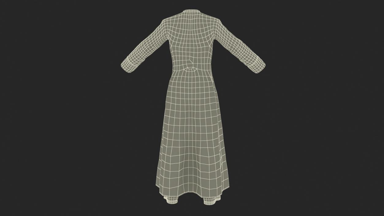 3D Black Priests Robe model