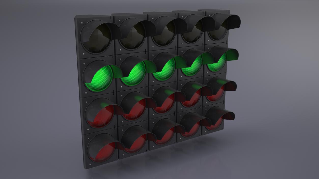 3D model Racing Start Lights Green