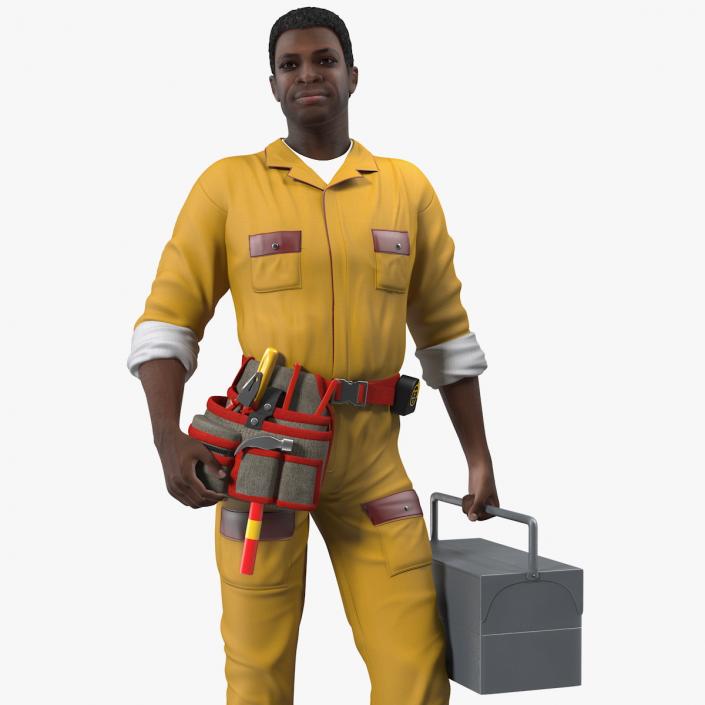 3D African American Locksmith Rigged model