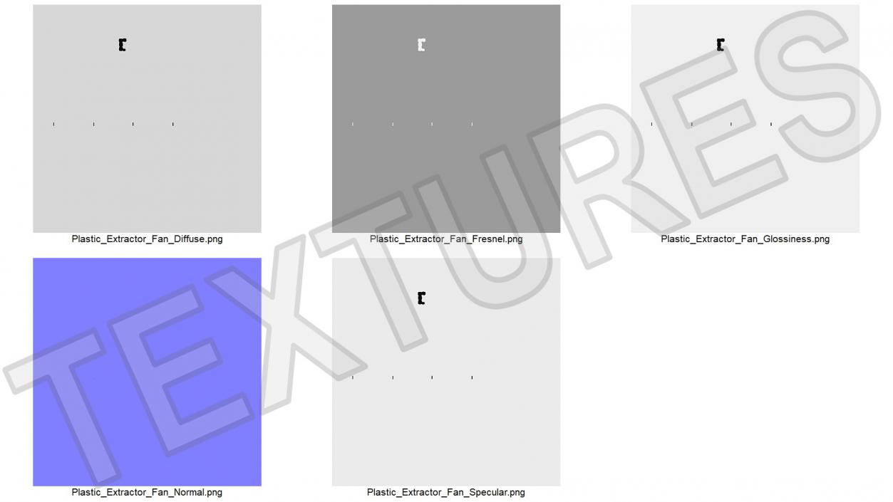 3D Silent Plastic Extractor Fan model