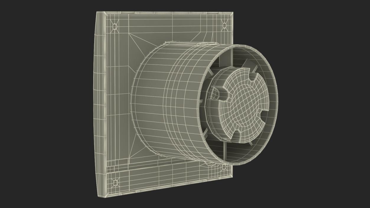 3D Silent Plastic Extractor Fan model