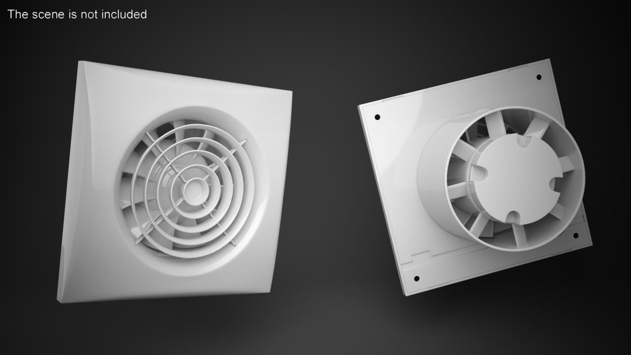 3D Silent Plastic Extractor Fan model