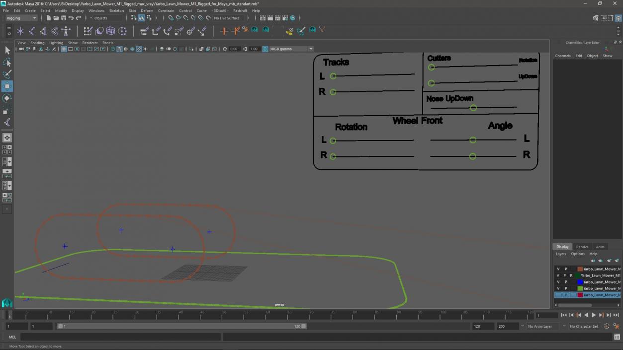 3D model Yarbo Lawn Mower M1 Rigged for Maya