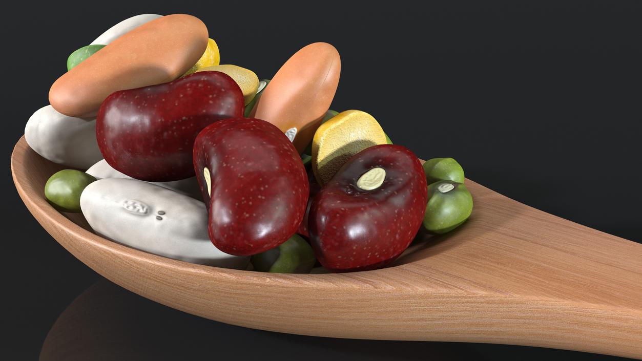 3D model Wooden Spoons with Seeds Collection