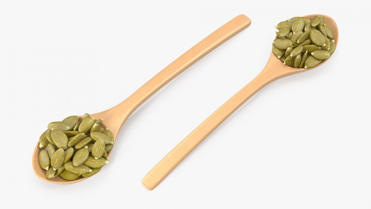 3D model Wooden Spoons with Seeds Collection