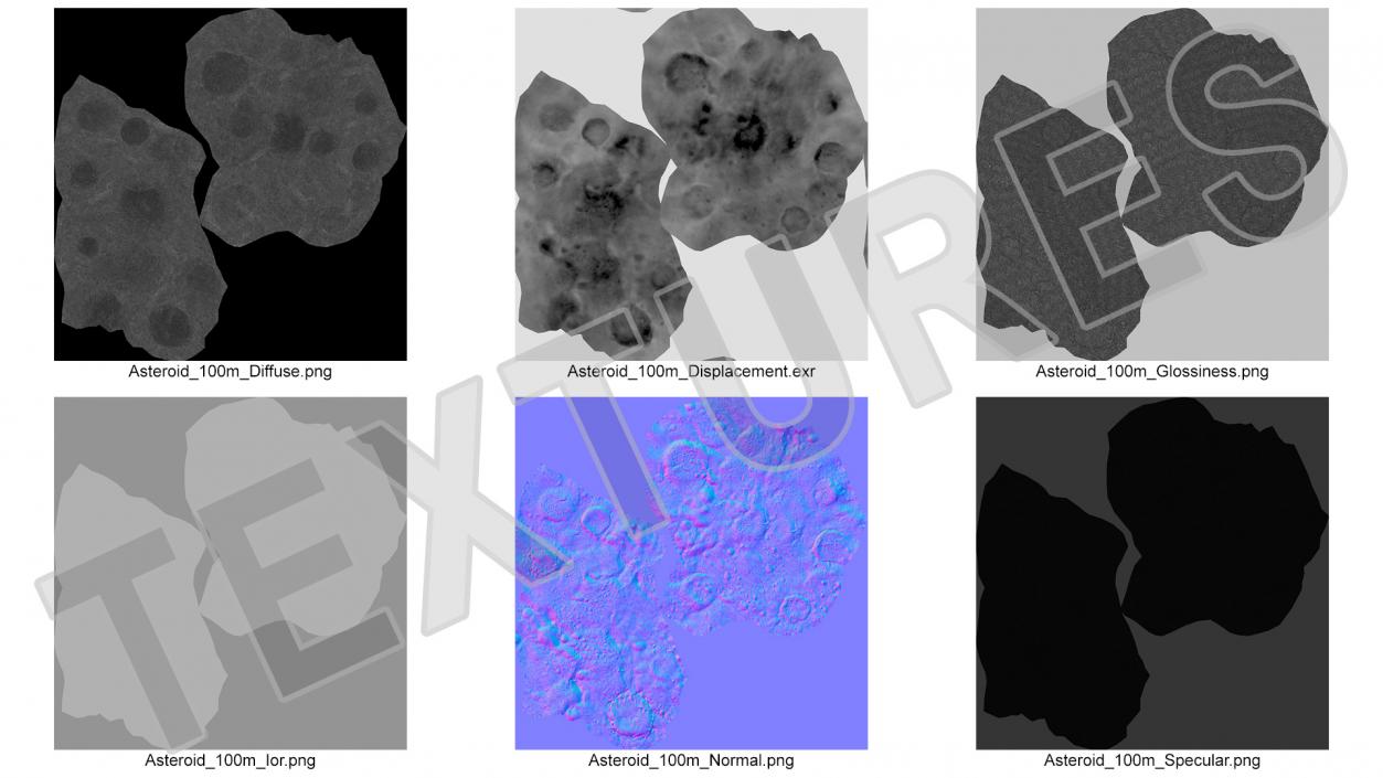 3D model Asteroid 100 Meter in Diameter