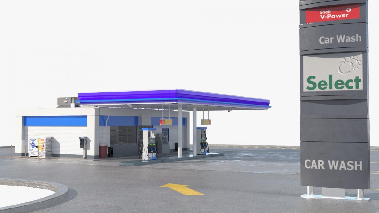 3D Petrol Stations Collection