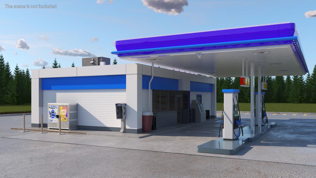 3D Petrol Stations Collection