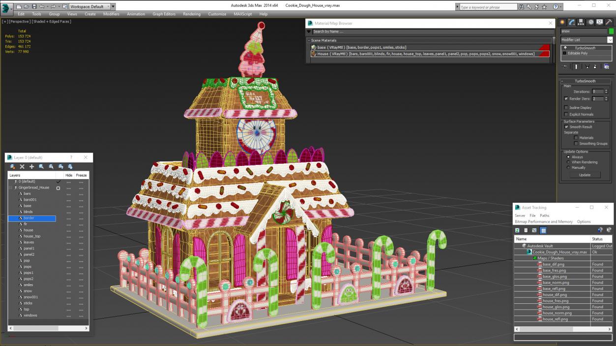 3D Cookie Dough House model