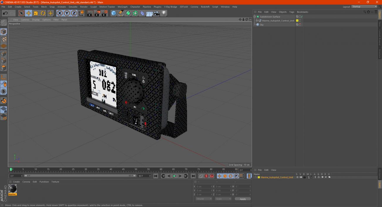 Marine Autopilot Control Unit 3D model