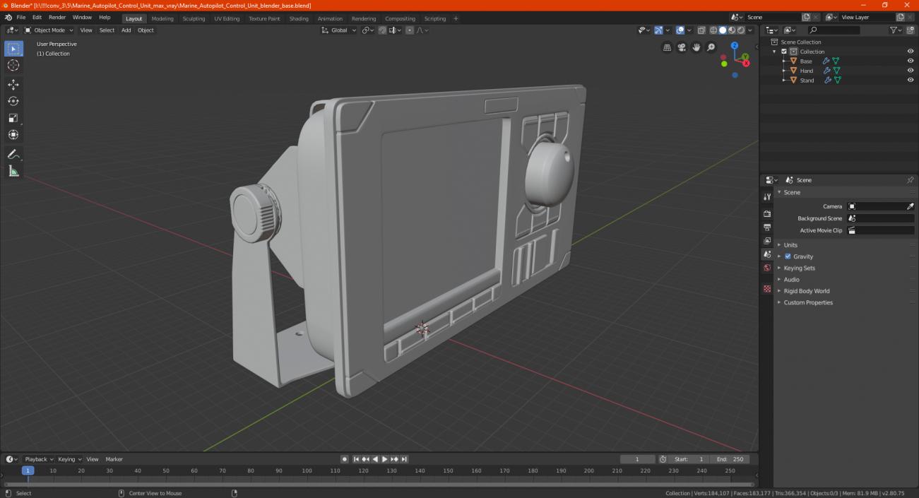 Marine Autopilot Control Unit 3D model