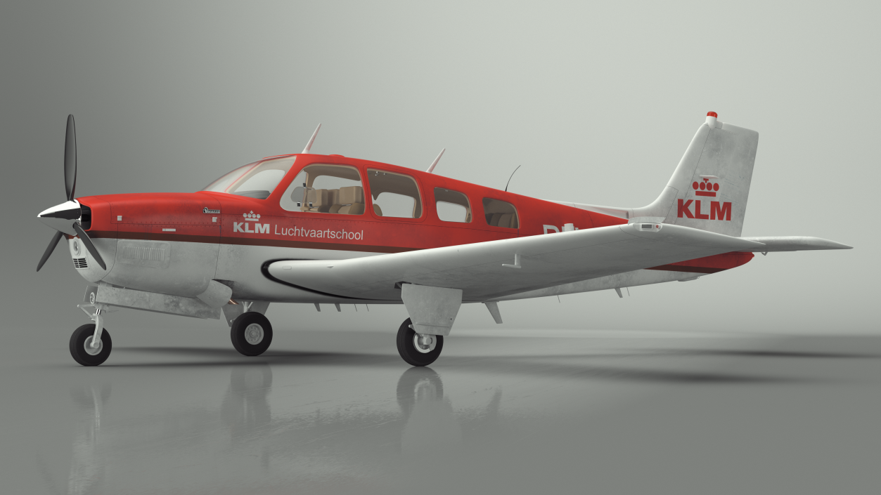 Light Aircraft Beechcraft Bonanza G-36 KLM 3D