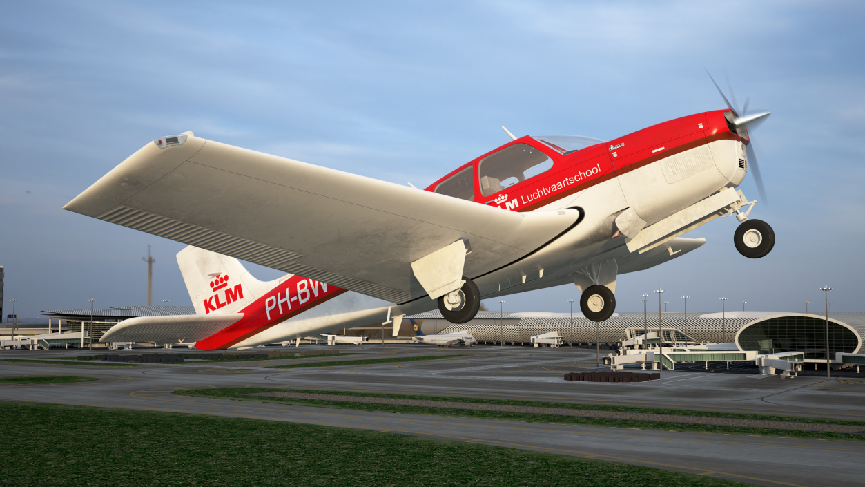 Light Aircraft Beechcraft Bonanza G-36 KLM 3D