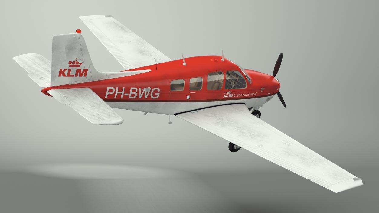 Light Aircraft Beechcraft Bonanza G-36 KLM 3D