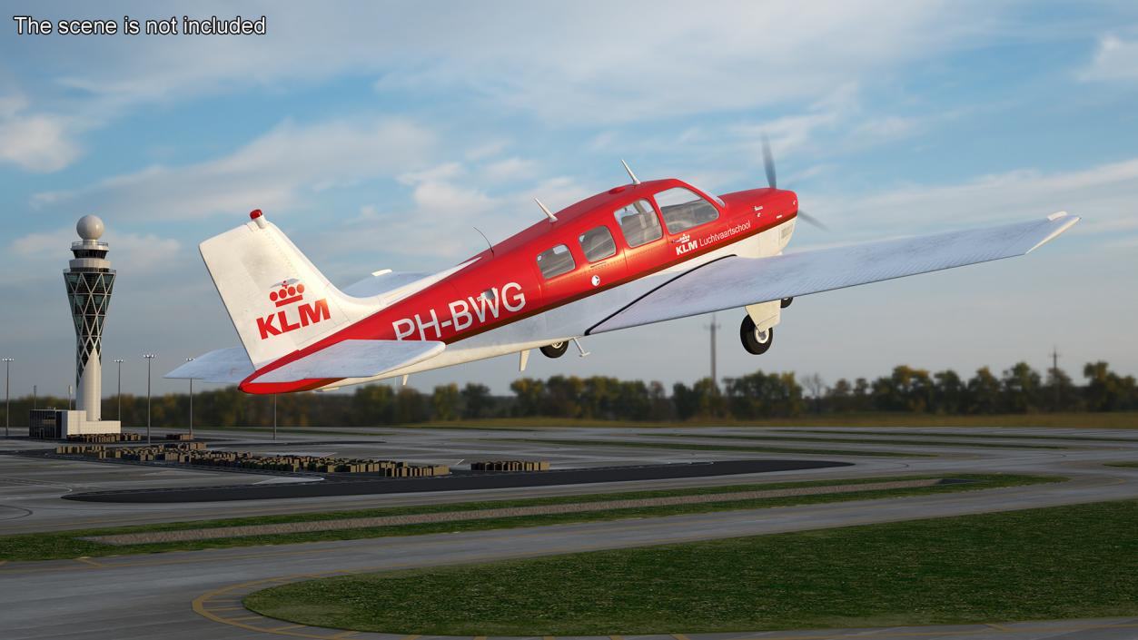 Light Aircraft Beechcraft Bonanza G-36 KLM 3D