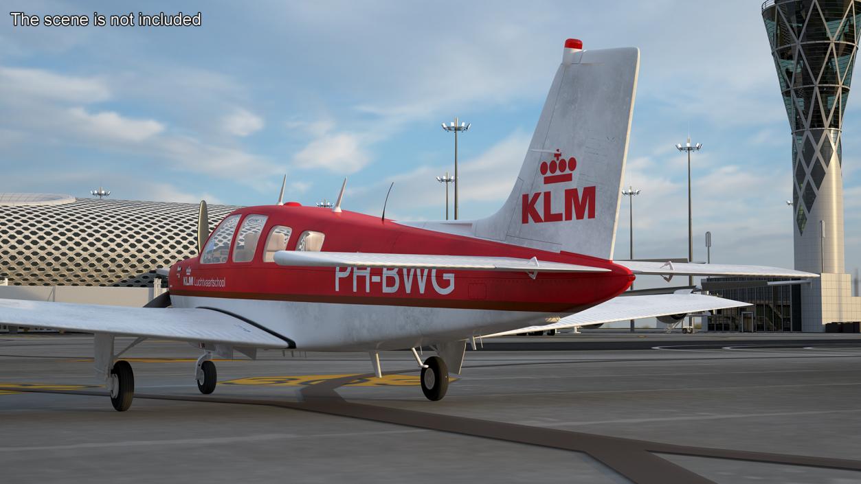 Light Aircraft Beechcraft Bonanza G-36 KLM 3D