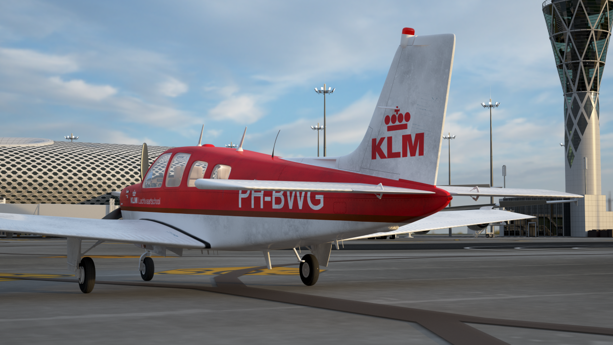 Light Aircraft Beechcraft Bonanza G-36 KLM 3D