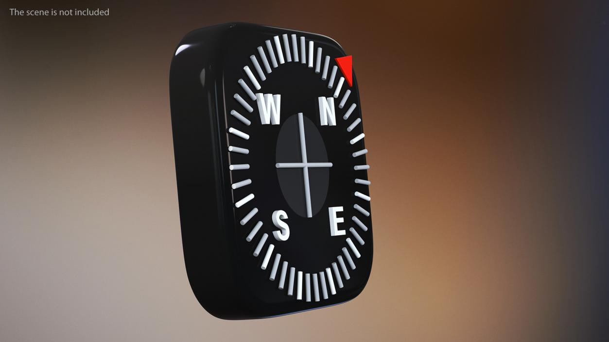 3D iPhone iOS Compass Icon model