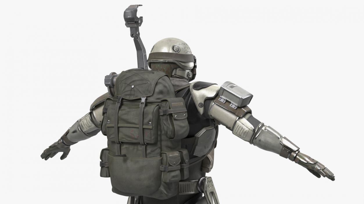 3D Exoskeleton Future Soldier A-pose model