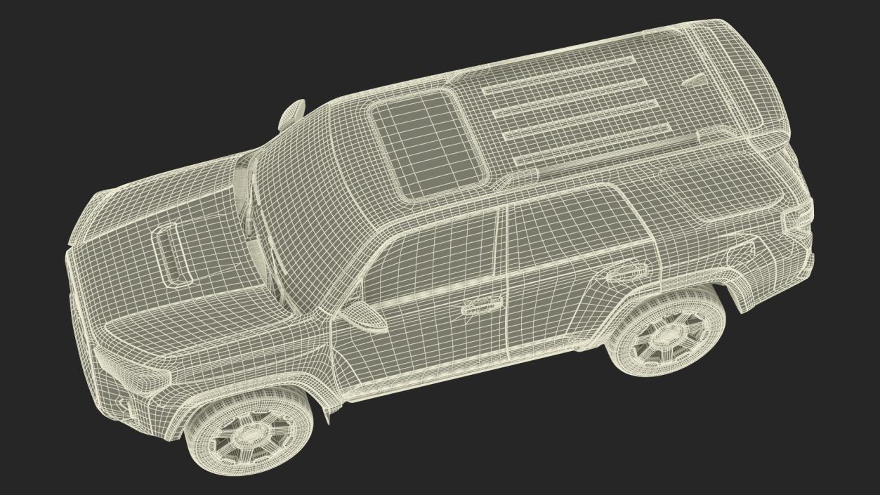 3D model Toyota 4Runner SUV Rigged