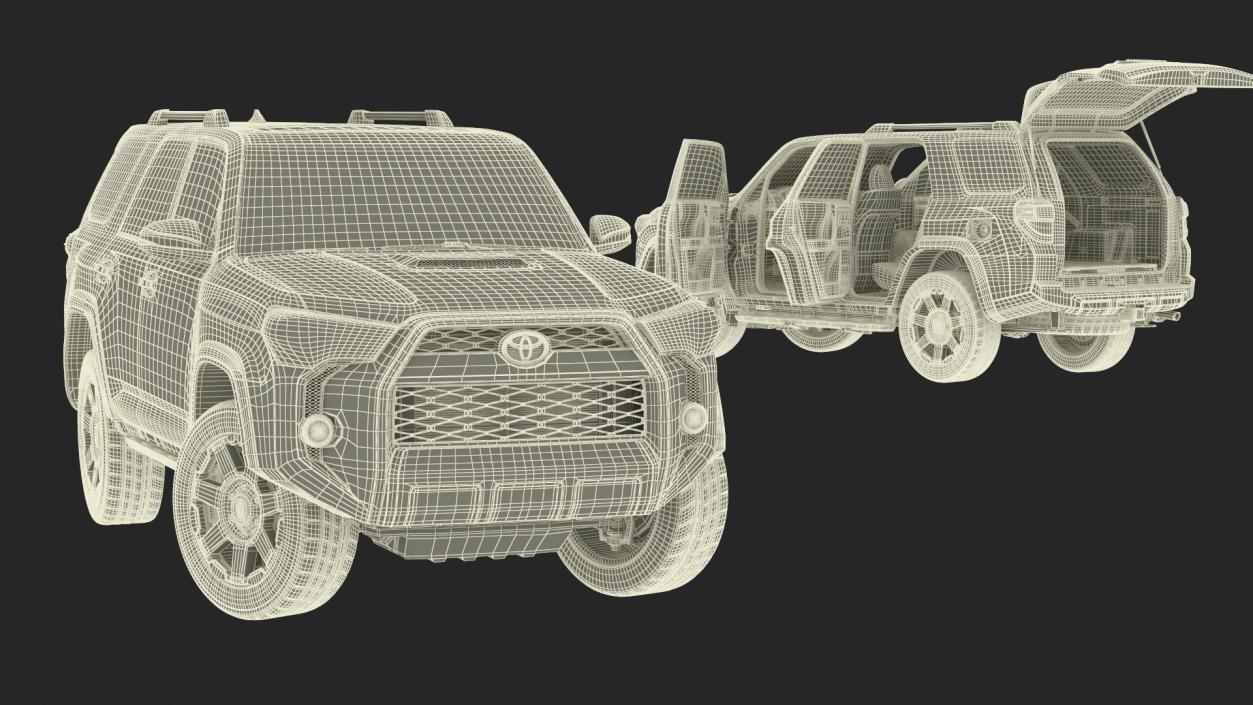 3D model Toyota 4Runner SUV Rigged