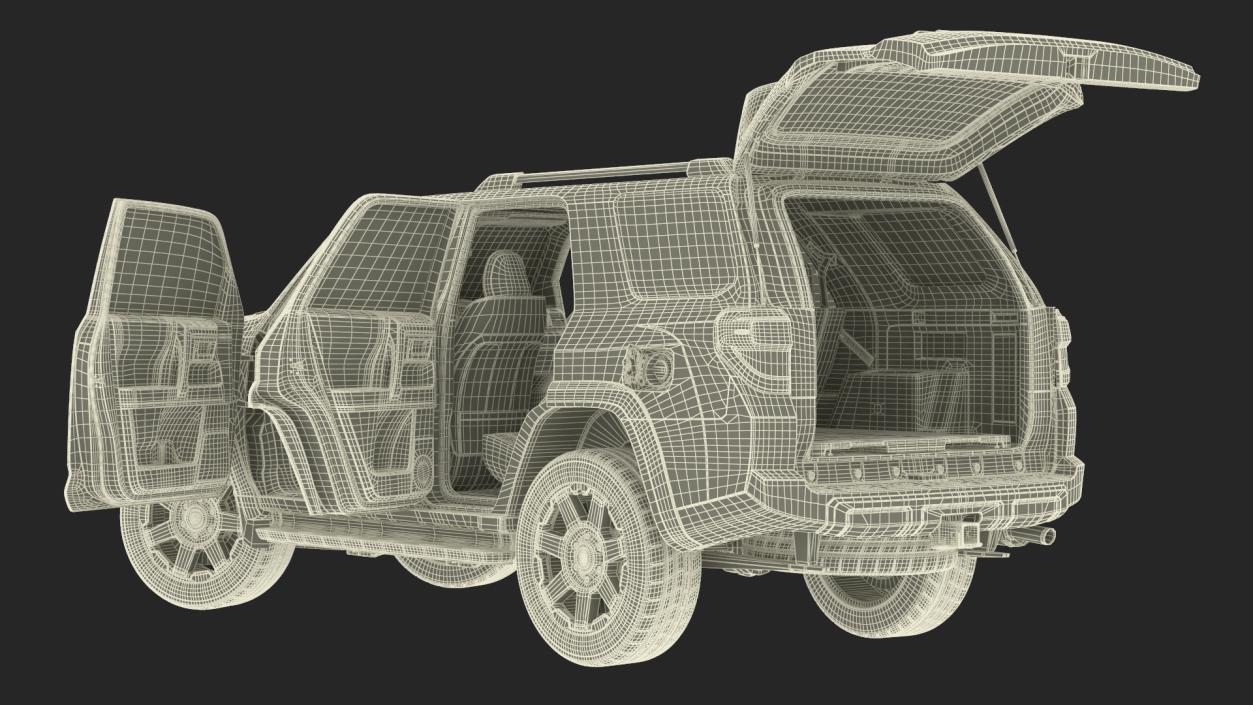 3D model Toyota 4Runner SUV Rigged