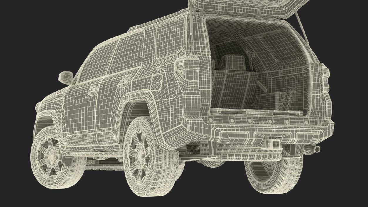 3D model Toyota 4Runner SUV Rigged