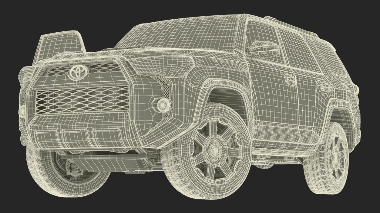 3D model Toyota 4Runner SUV Rigged