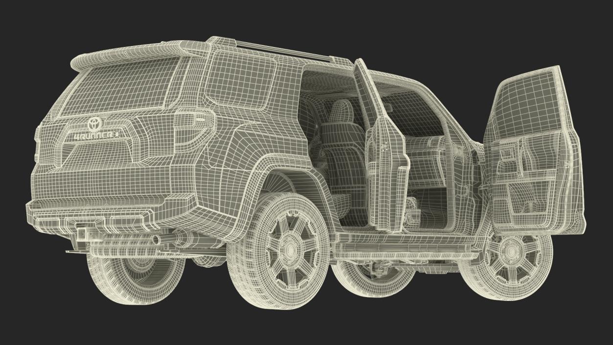 3D model Toyota 4Runner SUV Rigged