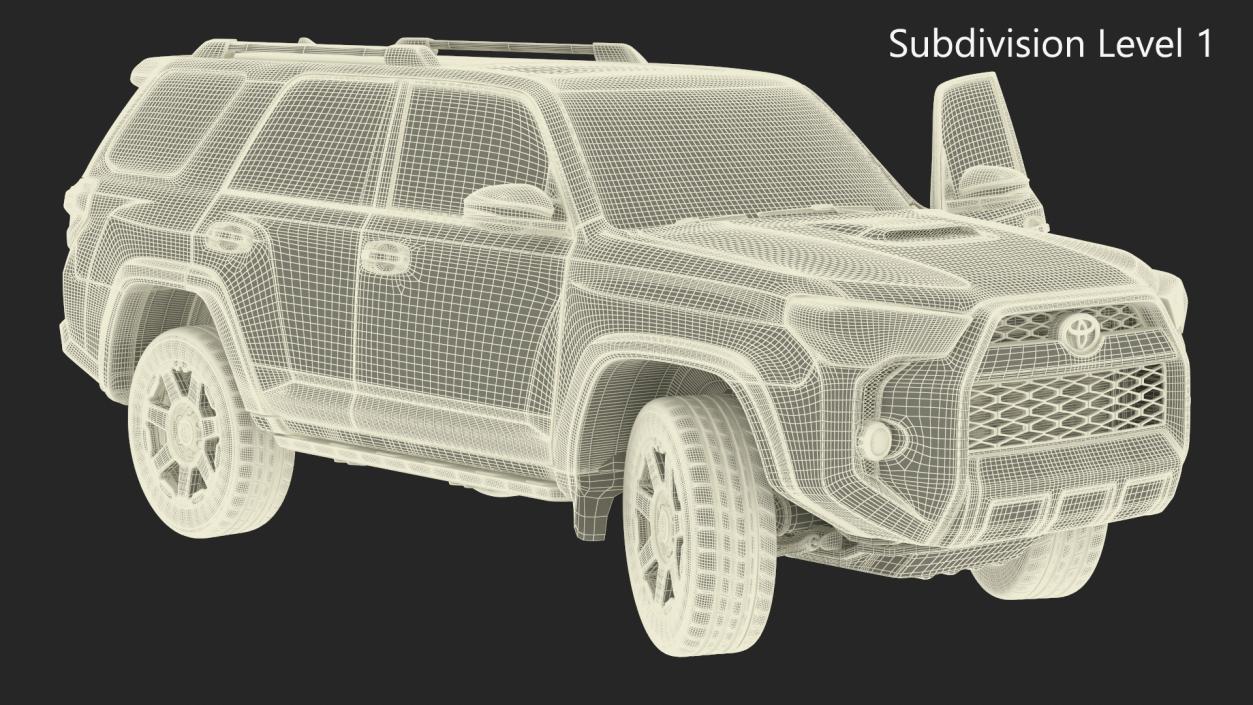 3D model Toyota 4Runner SUV Rigged