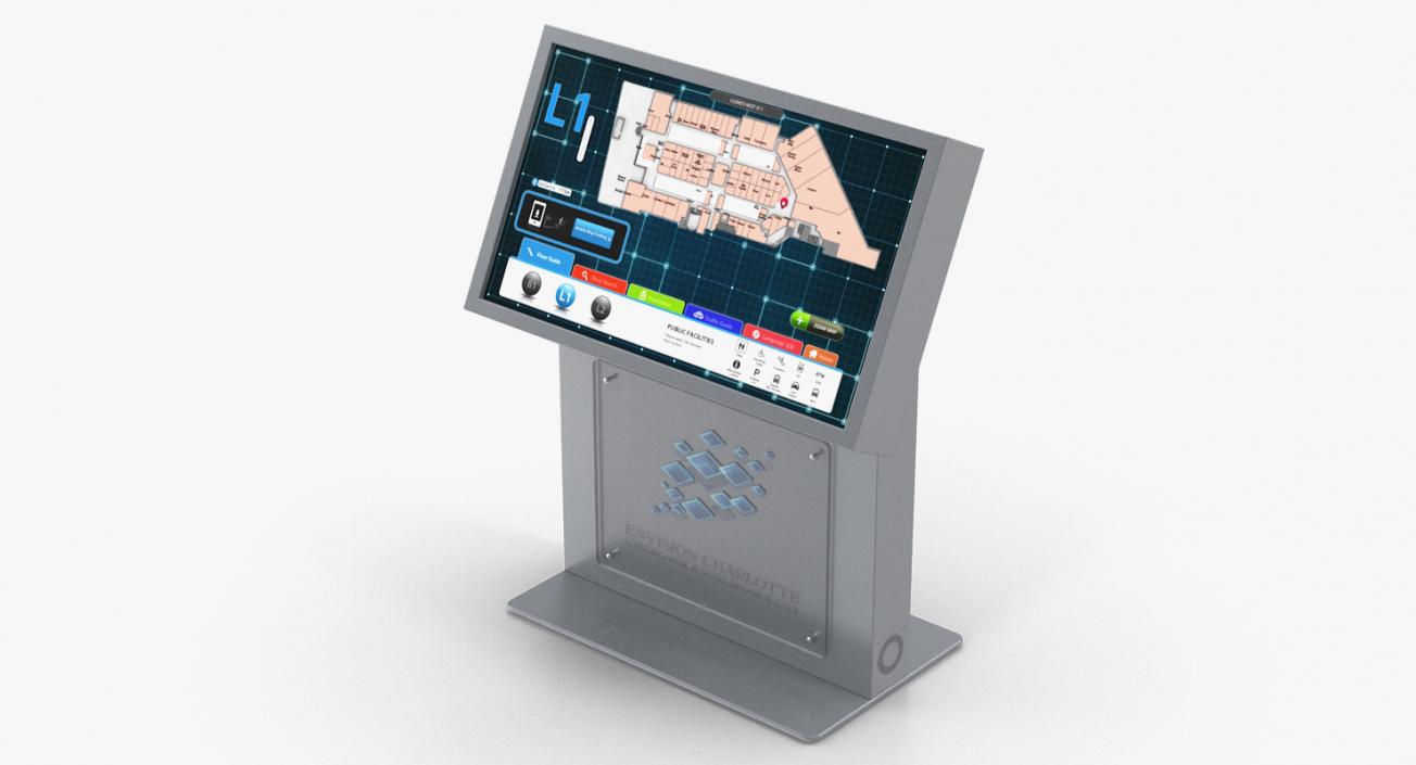 3D Electronic Kiosks Collection model