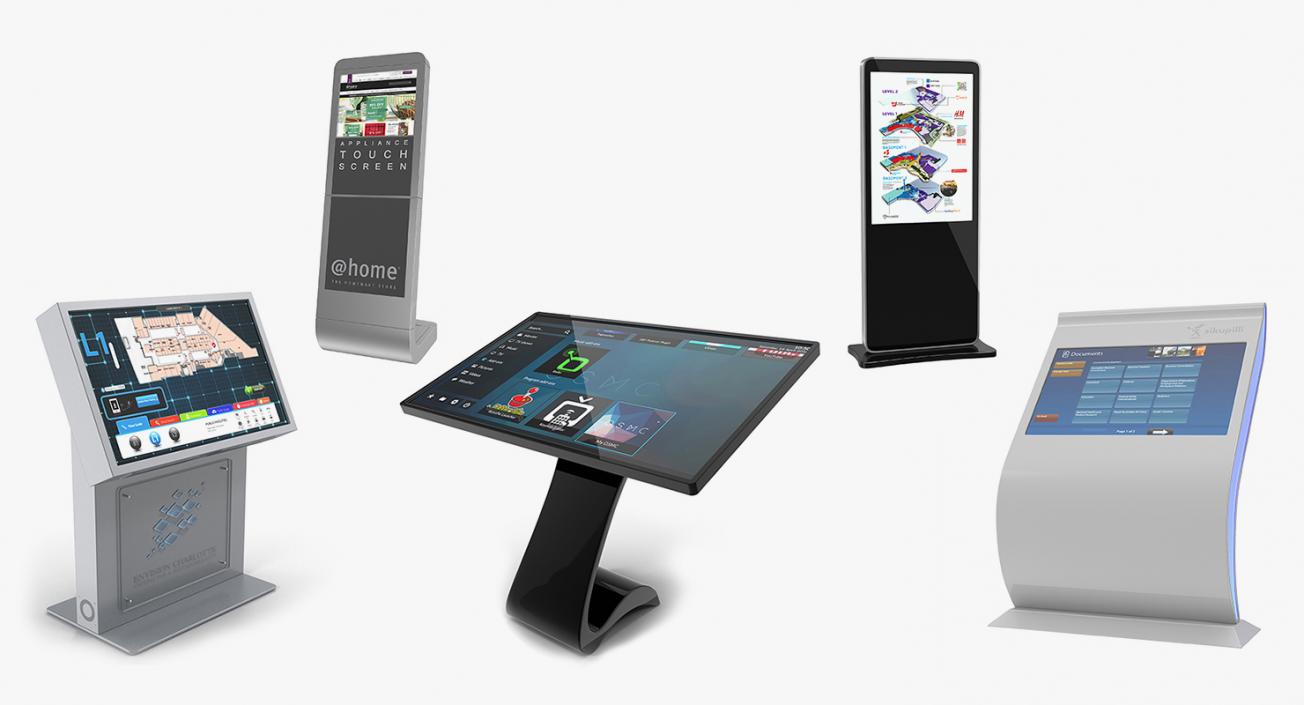 3D Electronic Kiosks Collection model