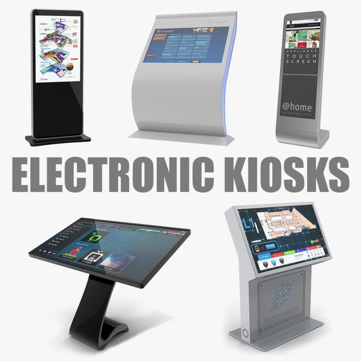 3D Electronic Kiosks Collection model