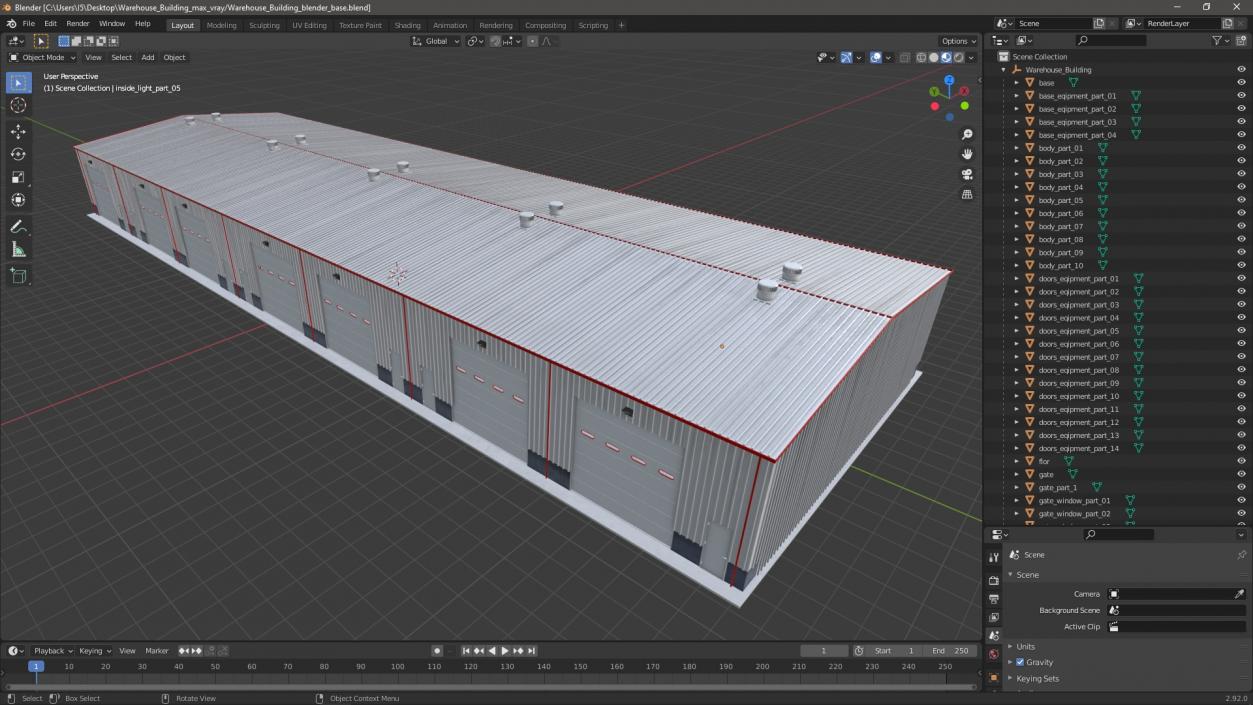 3D model Warehouse Building 4