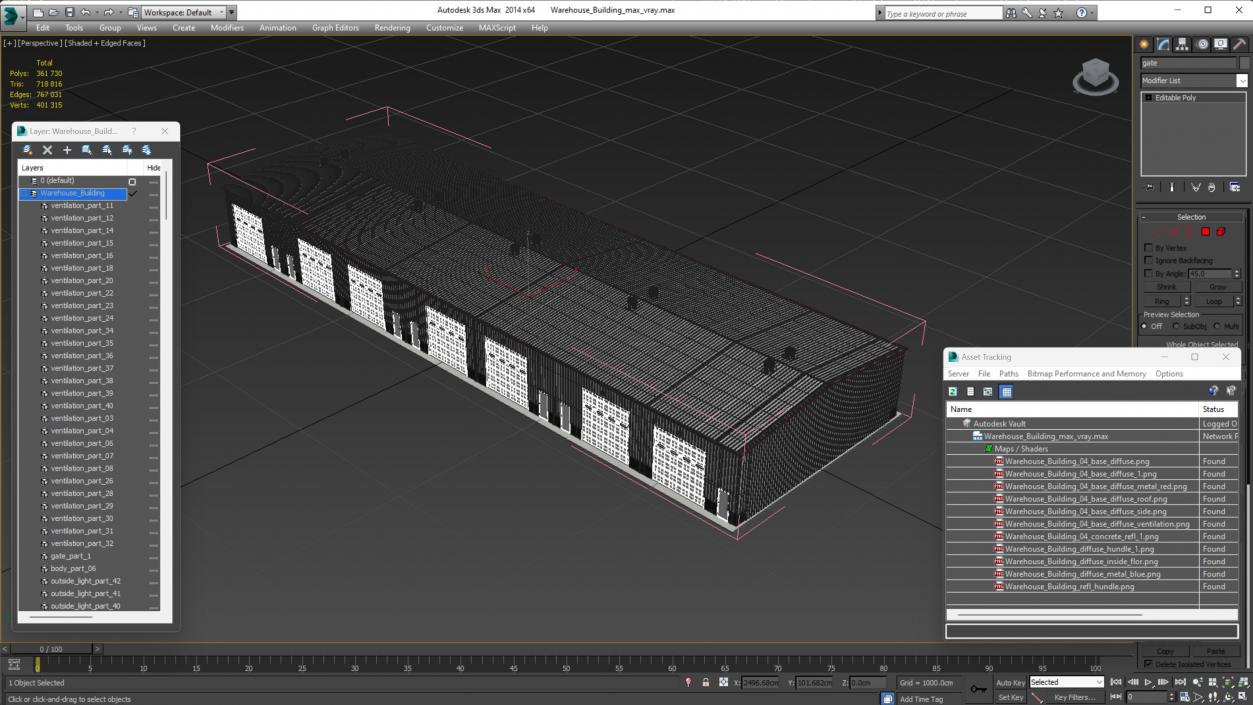 3D model Warehouse Building 4