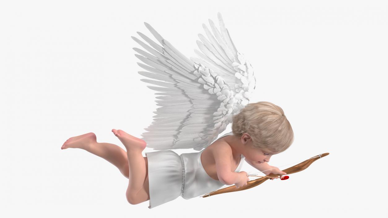 3D Boy Cupid Flying