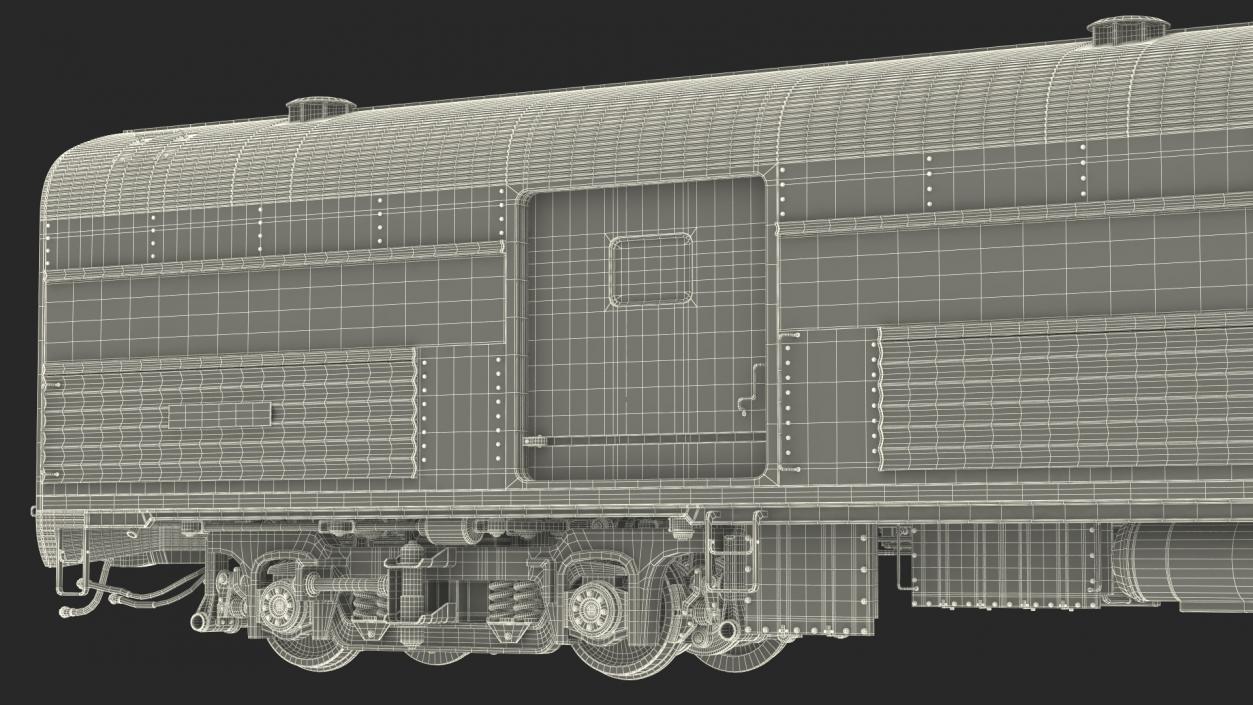 3D Amtrak Baggage Car model