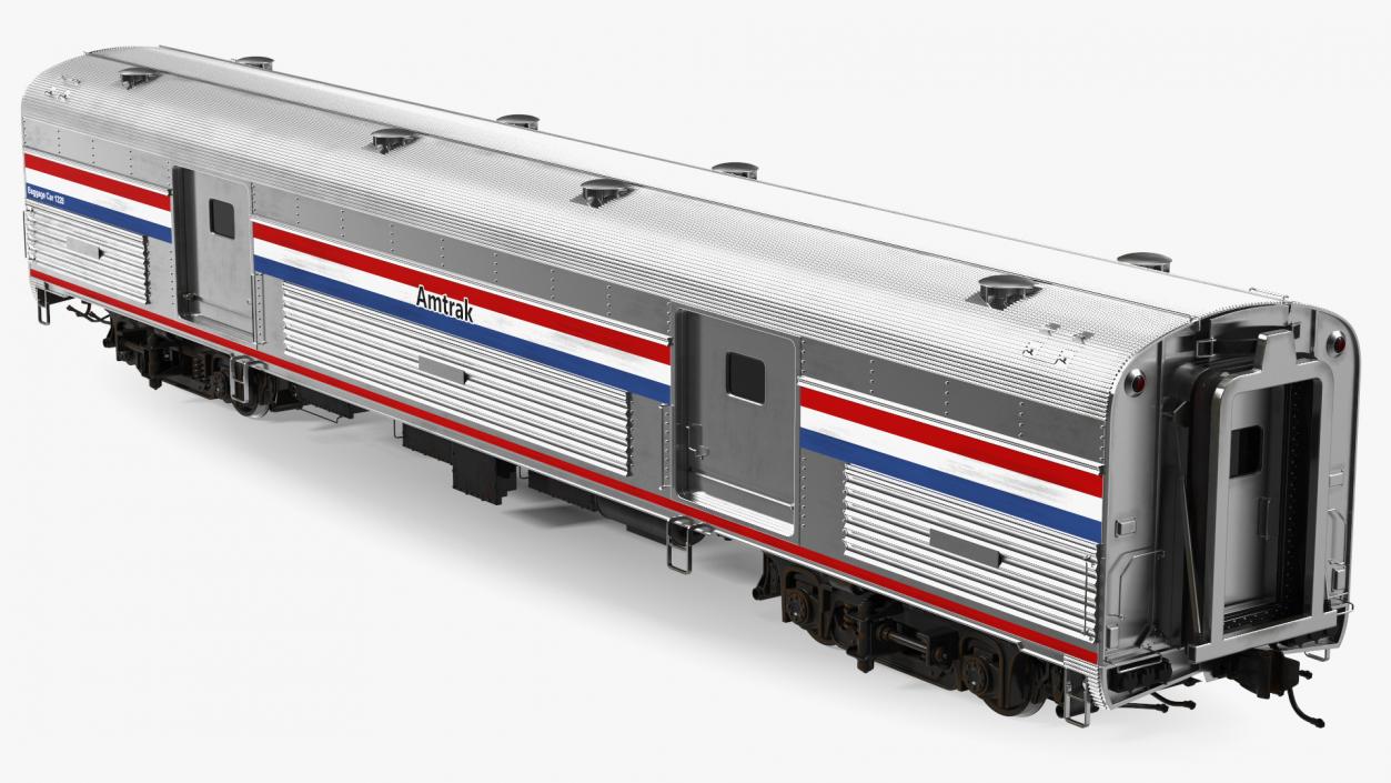 3D Amtrak Baggage Car model