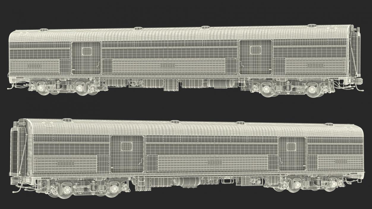 3D Amtrak Baggage Car model