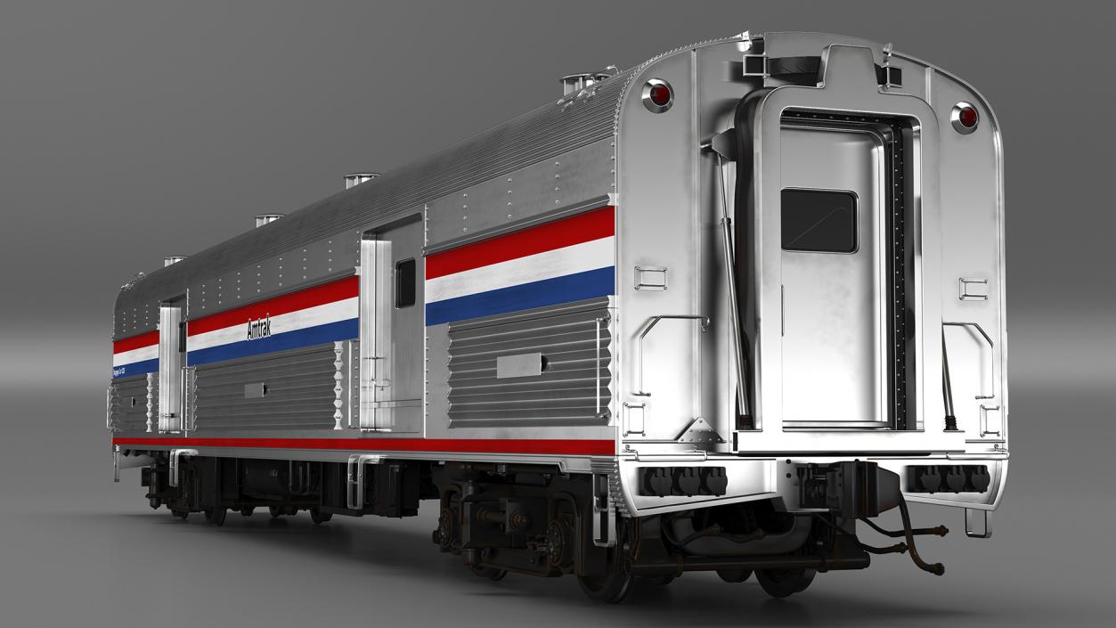 3D Amtrak Baggage Car model